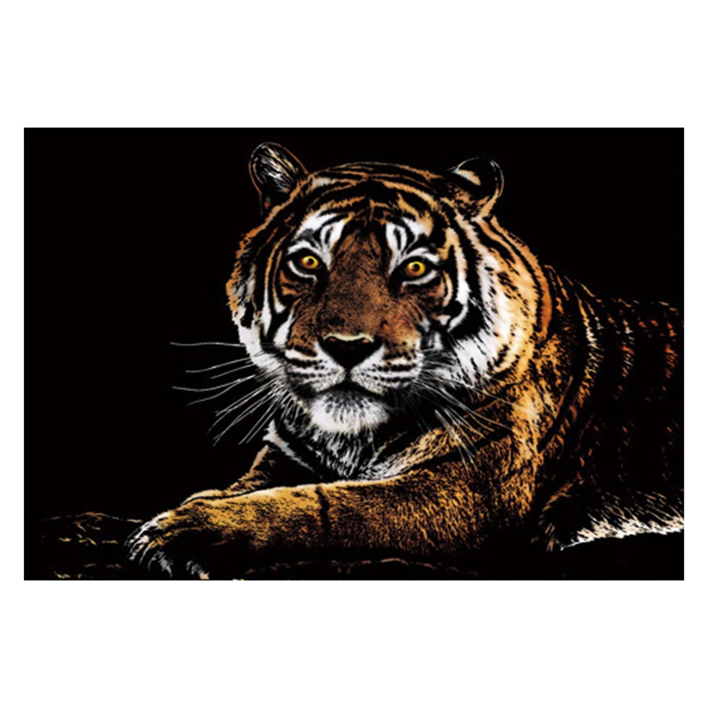 Animals DIY Paint by Scratch for Teen & Adults with 3 Tools Foil Art for Adults 15.94x11.22 Inch Fun Creative Craft /Gifts/Decor Peaceful Pleasures Health and Wellness Tiger