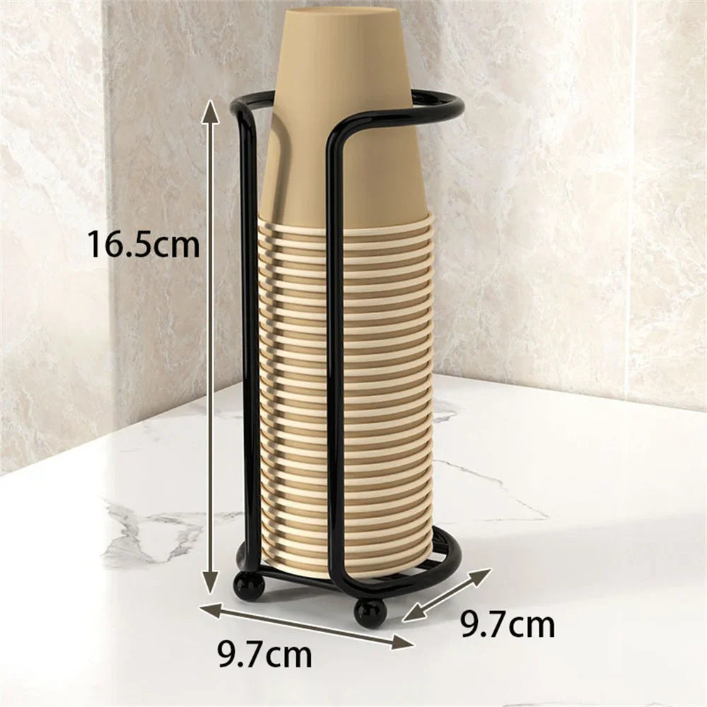 Metal Disposable Cup Dispenser Rack | Rust-Proof Organizer