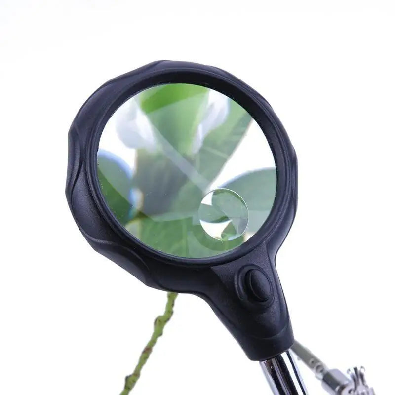 Desktop Magnifier Welding Magnifying Glass LED Holder Soldering