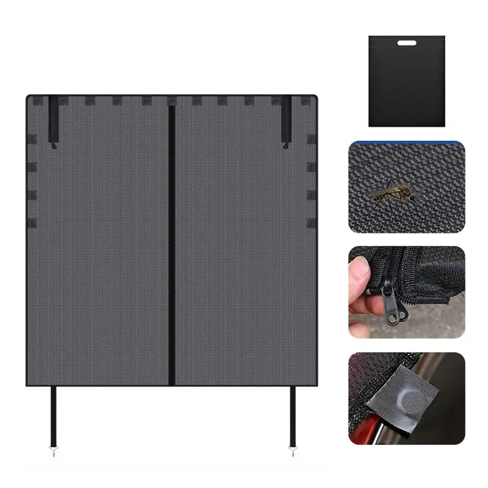Car Trunk Mesh Curtains Car Tail Camping Mosquito Insect Net for Overlanding Camping Travel UV & Bug Protection Mesh Net Peaceful Pleasures Health and Wellness Magnetic