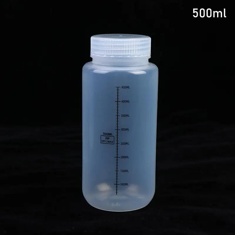 Wide Mouth PP Lab Bottles with Lids | 500ml & 1000ml Storage Jars