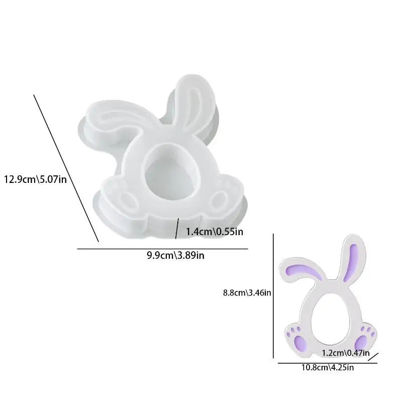 3D Rabbit Silicone Mold – Easter Bunny Candle, Soap & Craft