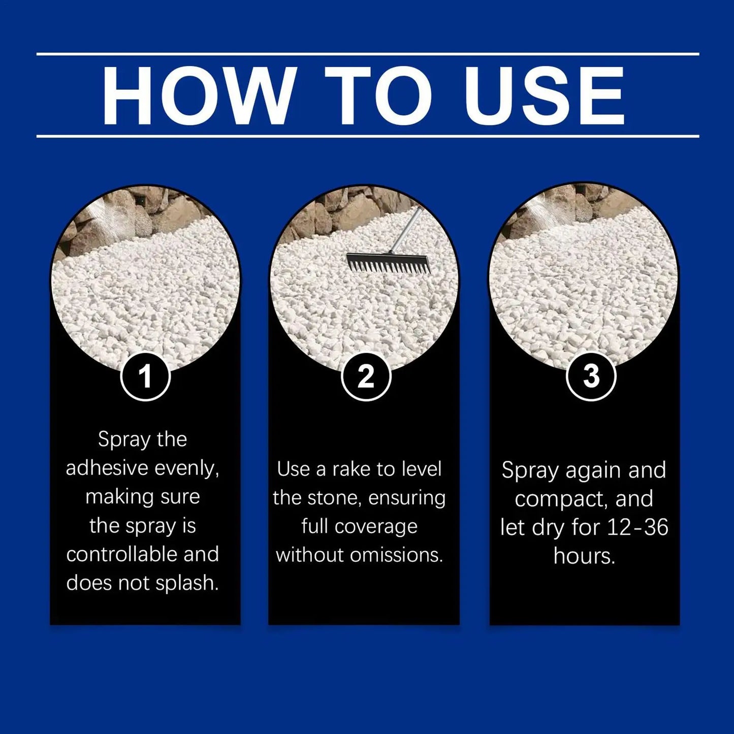 120ml Fast-Dry Gravel Binder & Mulch Glue for Garden & Patio