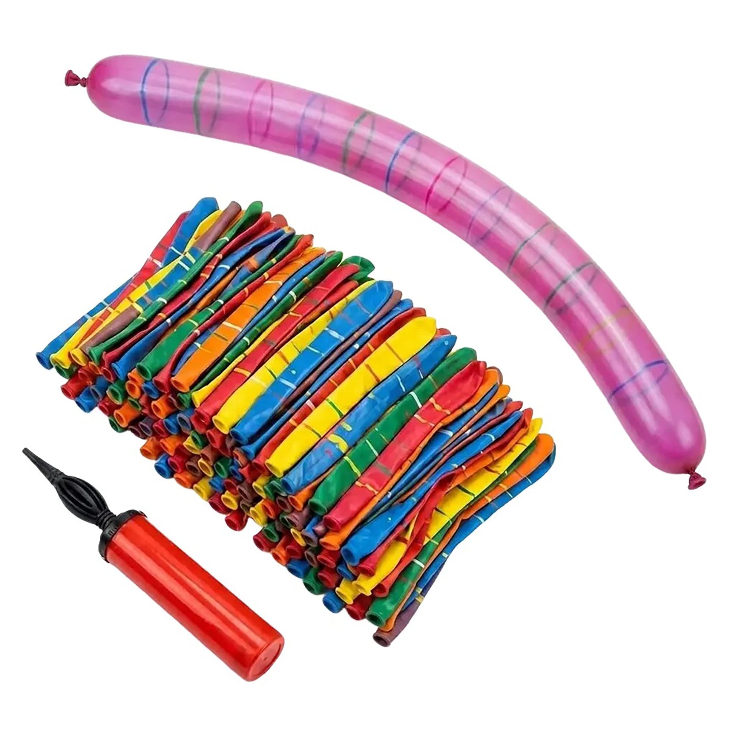 Rocket-Balloons,Long Strip Balloons That Can Ascend Into The Sky,Long Flying Balloons For Party,Birthday Party Celebrations Peaceful Pleasures Health and Wellness 100pcs As Shown