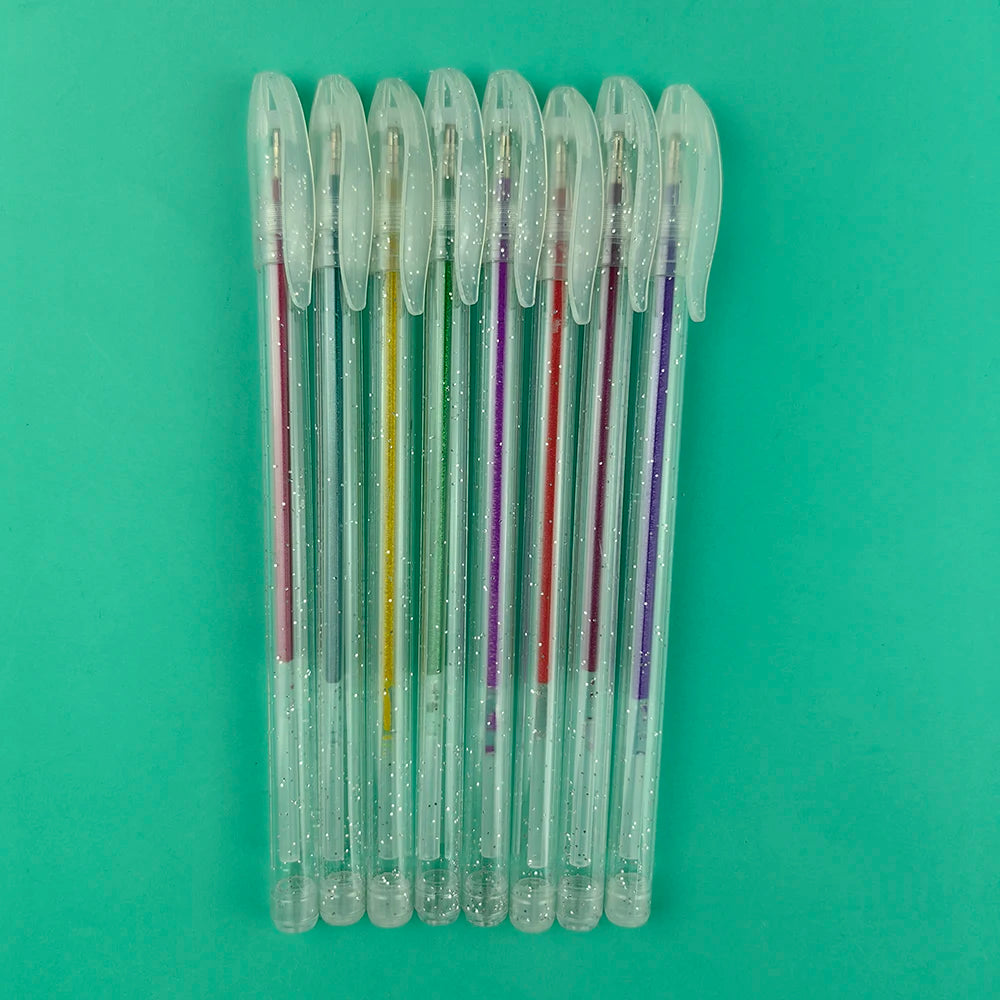 Glitter Gel Pen Set 8/12/18-Piece | 48 Colors Water-Based Ink