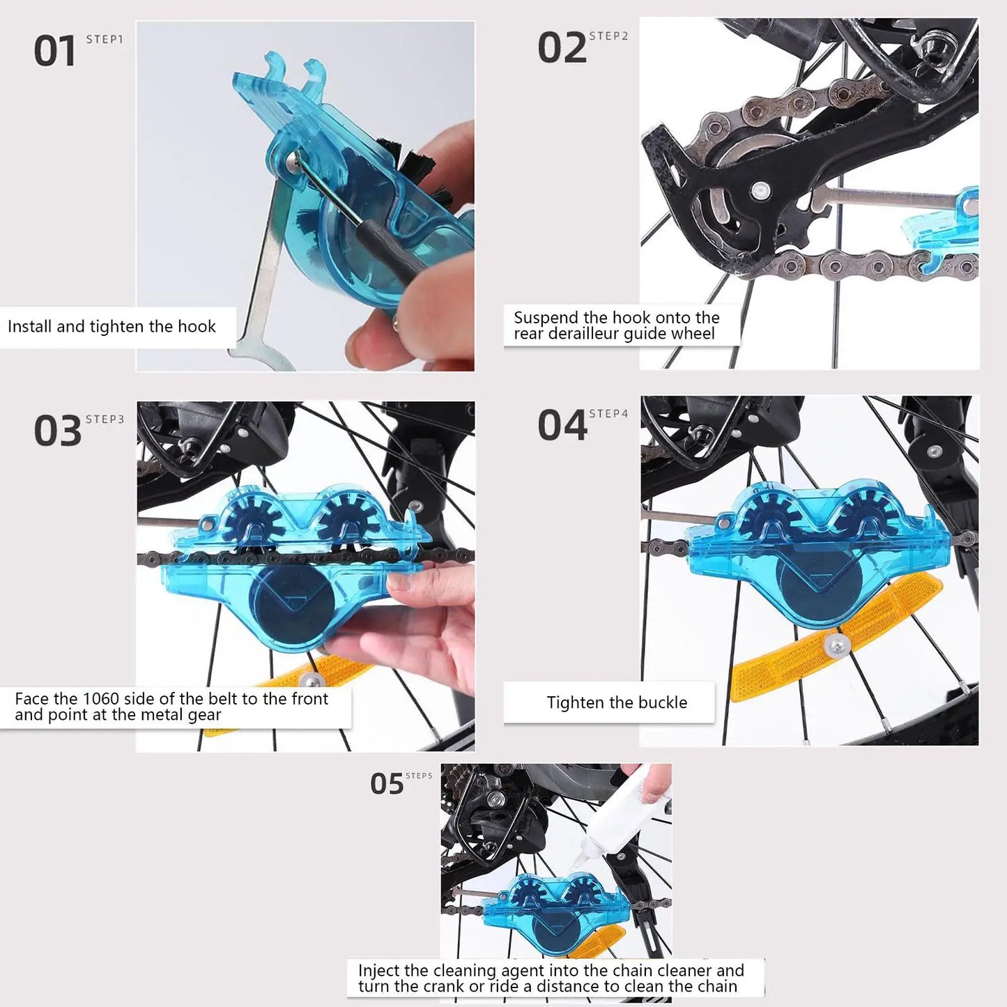 MTB & Road Bike Chain Cleaner Brush Wash Tool Set