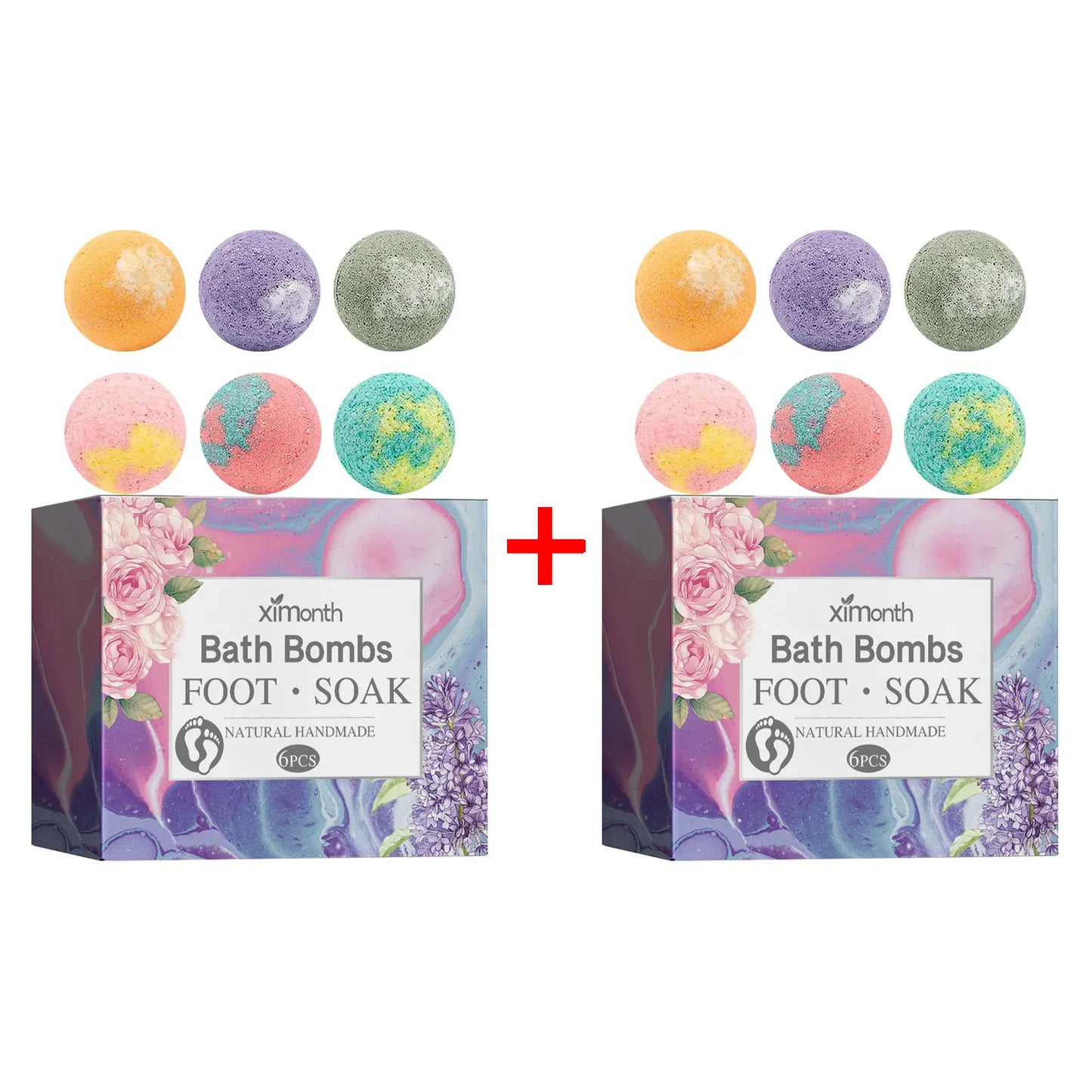 Lavender Foot Bath Bombs | Sea Salt & Essential Oils – 6/12 Pack