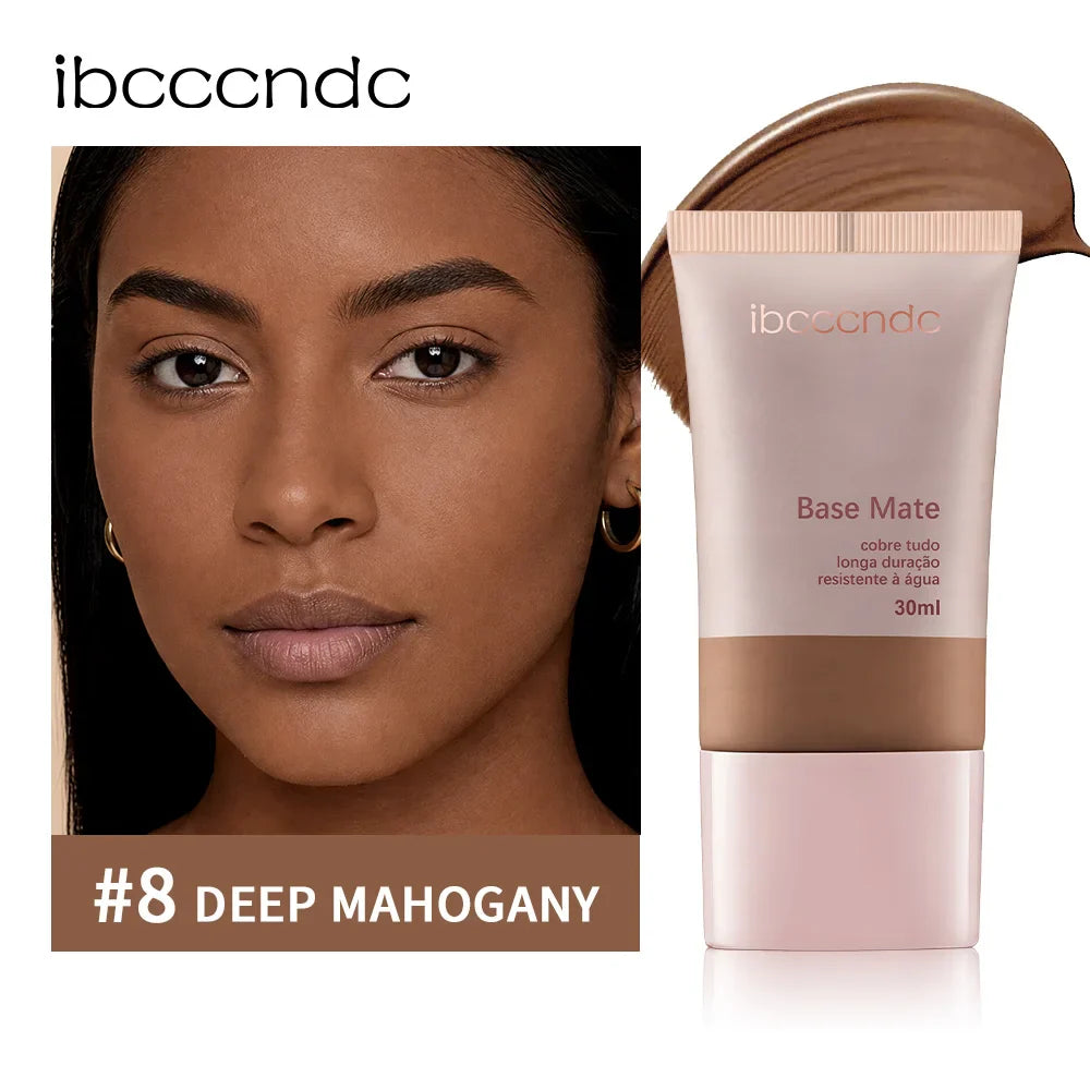 ibcccndc Matte Foundation – Waterproof, Long-Lasting, 9 Shades