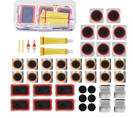 Cycling Tire Repair Kit Lightweight Material Widely Compatible Professional Repair Patch Suitable for Motorcycle Wheelchair Peaceful Pleasures Health and Wellness C-Random Style
