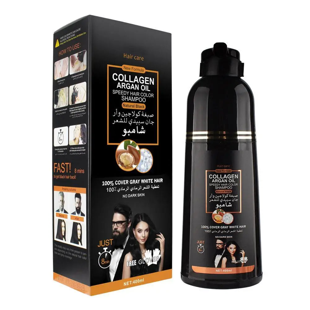 Grey Hair Color Changing Shampoo with Argan Oil – 400ml Peaceful Pleasures Health and Wellness