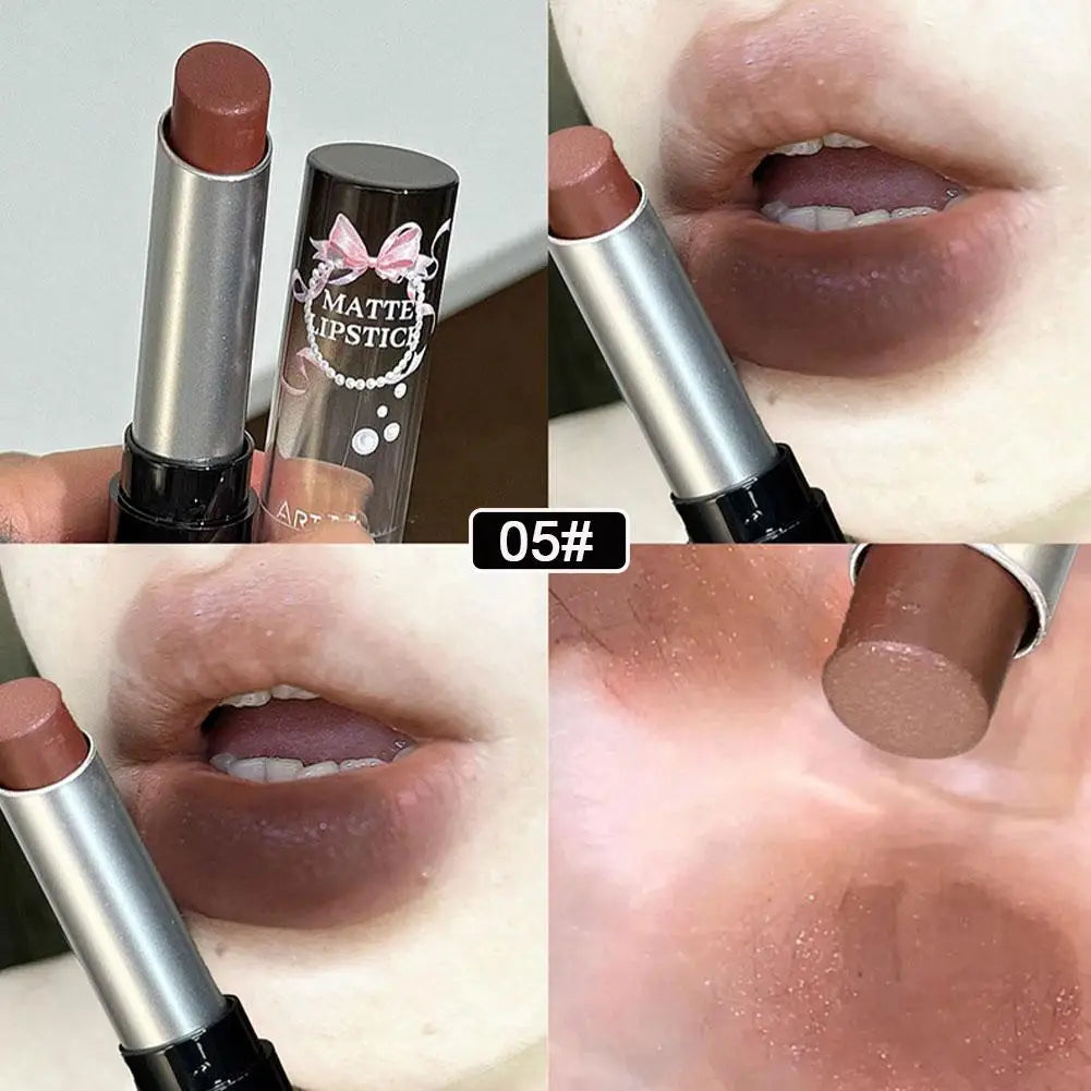 Moisturizing Velvet Matte Lipstick Mousse Long Waterproof Light Natural Warm Brown Toned Lip Tint Make Up Peaceful Pleasures Health and Wellness E