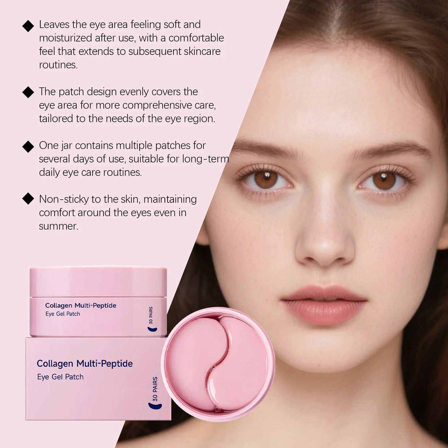 Collagen Eye Masks – Puffiness, Dark Circles & Hydration | 30 Pairs