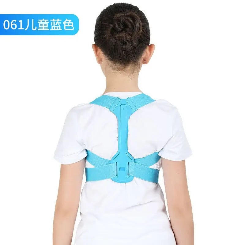 Children Adjustable Posture Corrector Back Support Boys Girls Shoulder Belt Rectify Straighten Correction Pain Relief Beauty Kid Peaceful Pleasures Health and Wellness Navy Blue L