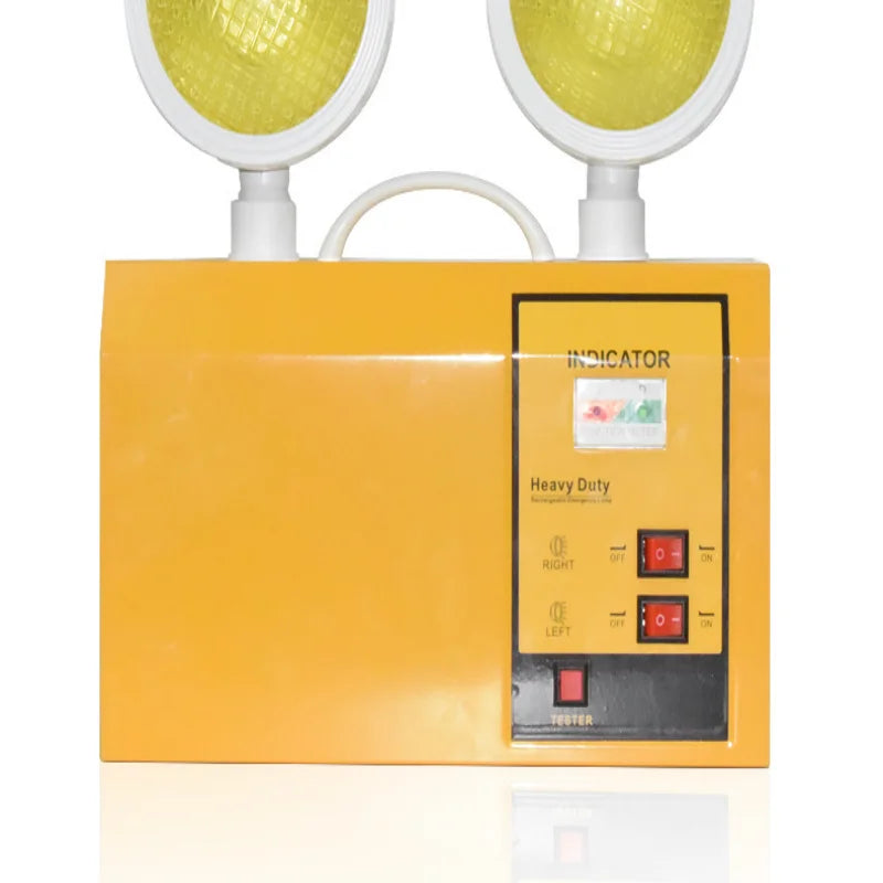 Dual-Head LED Emergency Light | Auto Wall-Mount Safety Lamp