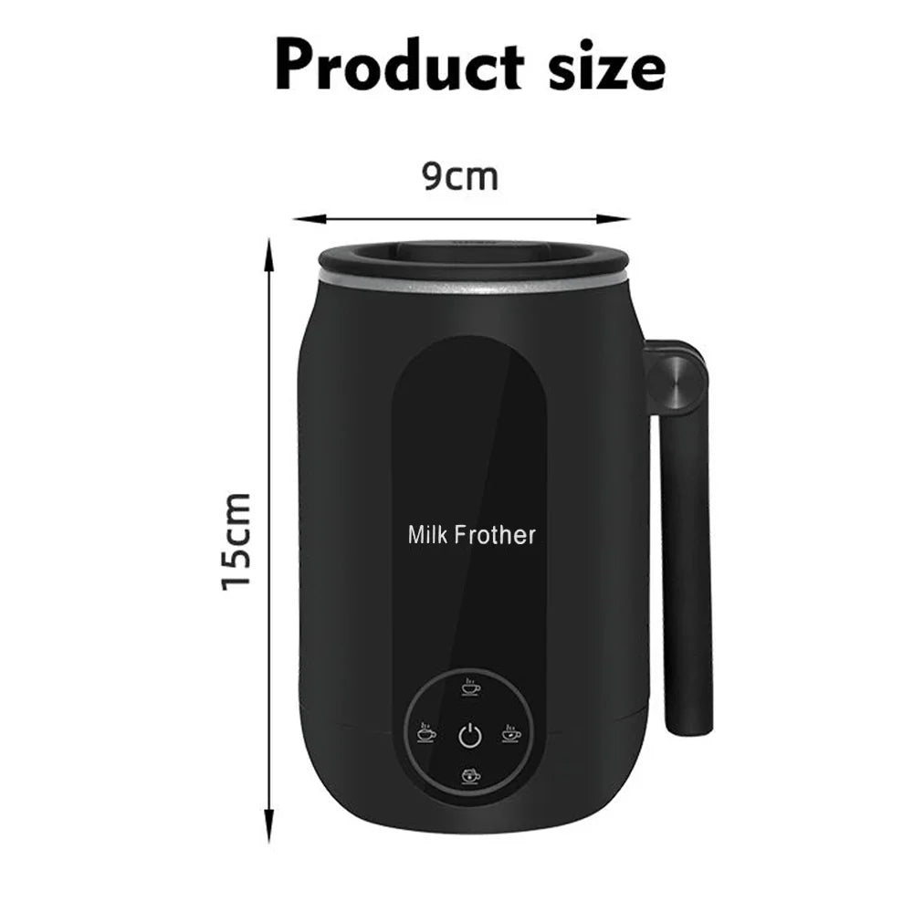 4-in-1 Electric Milk Frother & Steamer with Foldable Handle