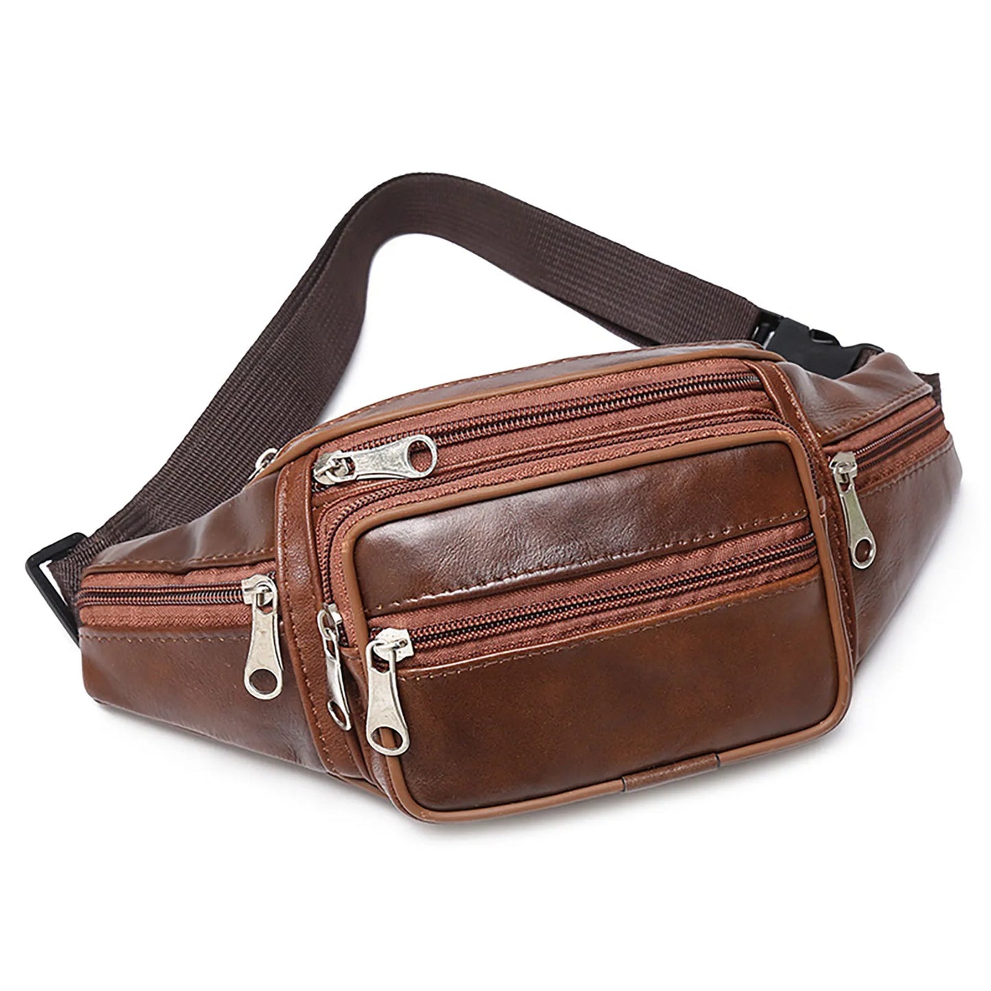Unisex Crossbody Bags Fanny Pack Multi-pocket Shoulder Bag with Zipper Closure Gifts for Men Women Cross Body Peaceful Pleasures Health and Wellness Taupe