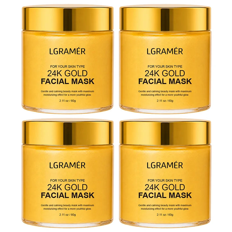 24K Gold Anti-Aging Face Mask – Moisturizing & Pore Minimizing