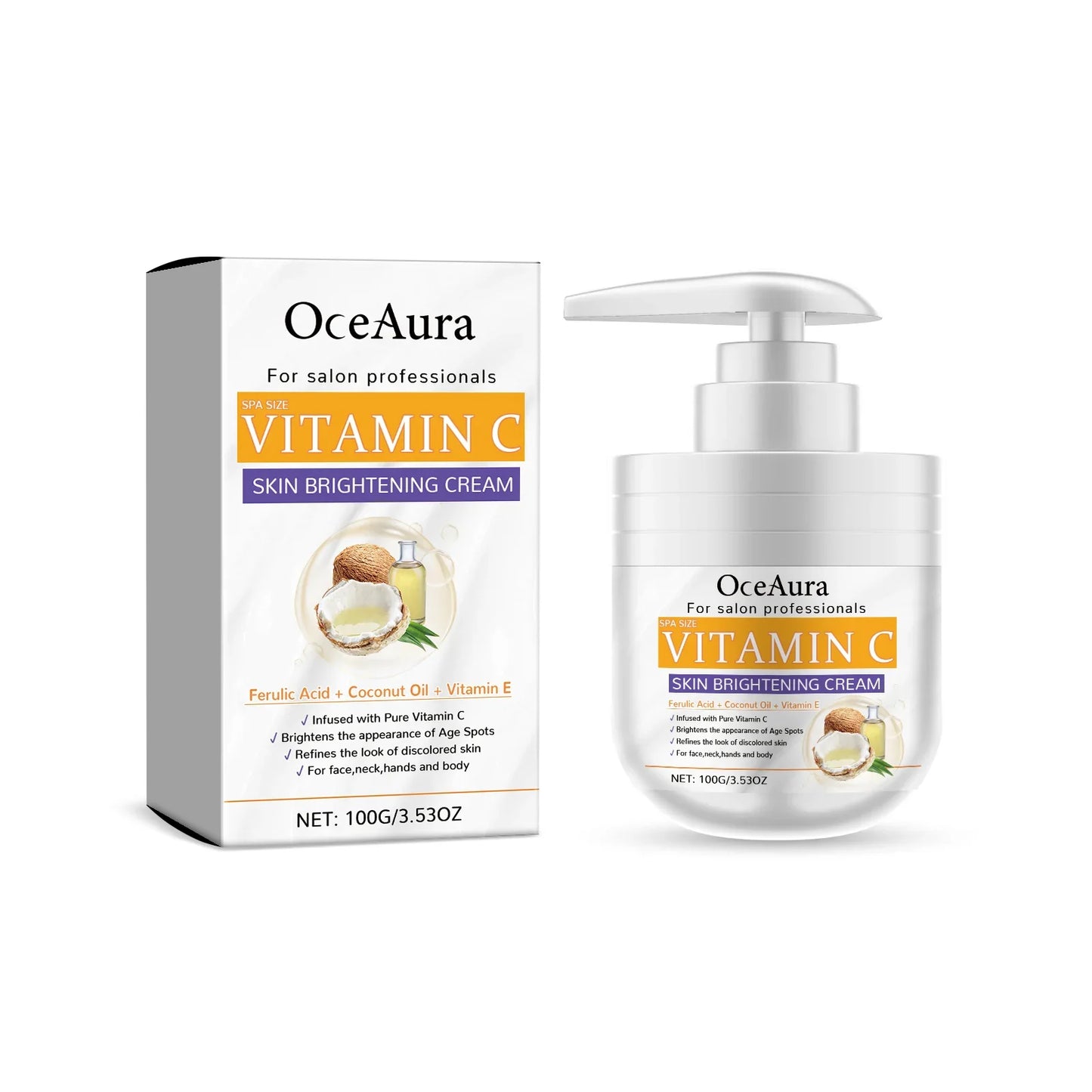 OceAura Retinol Anti-Aging Face & Body Moisturizer Cream 100g