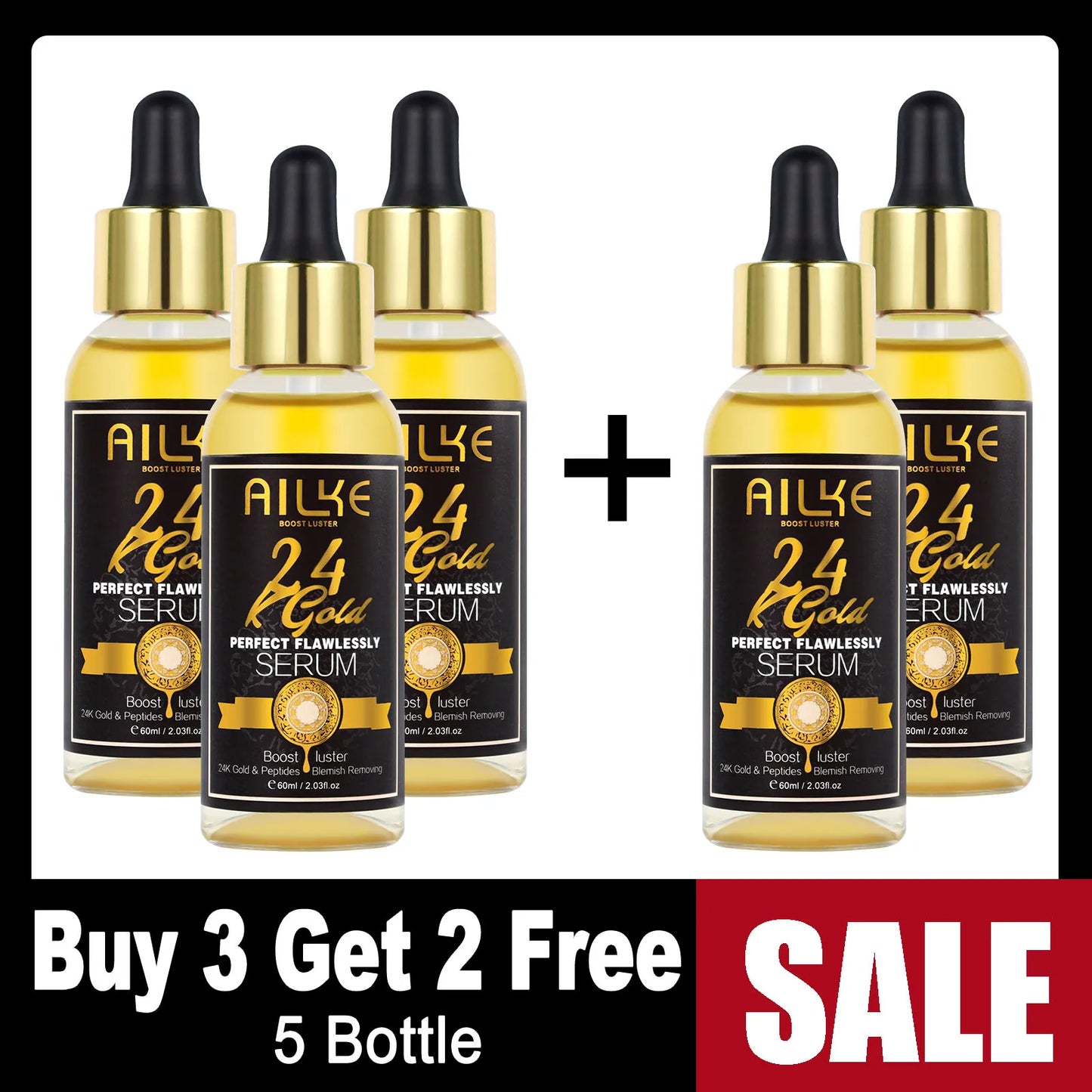 AILKE 24K Gold Skin Brightening Set | Turmeric, Glutathione & Vitamin C