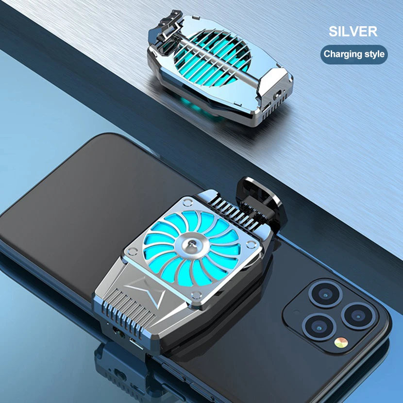 Phone Cooling Fan For Mobile Phone Cooler Gamer For Cell Phone Cooler Fan Mobile Phone Radiator Phone Cellular Gamer Fan Peaceful Pleasures Health and Wellness Silver for Charging
