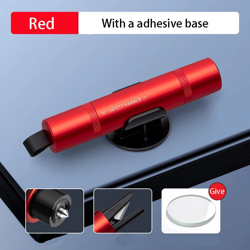 2-in-1 Car Safety Hammer – Window Breaker & Seatbelt Cutter