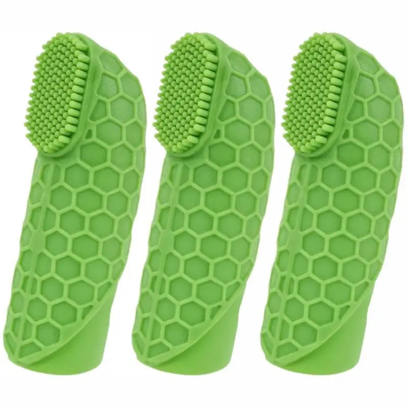 Silicone Pet Finger Toothbrush – Dog & Cat Dental Care 3-Pack