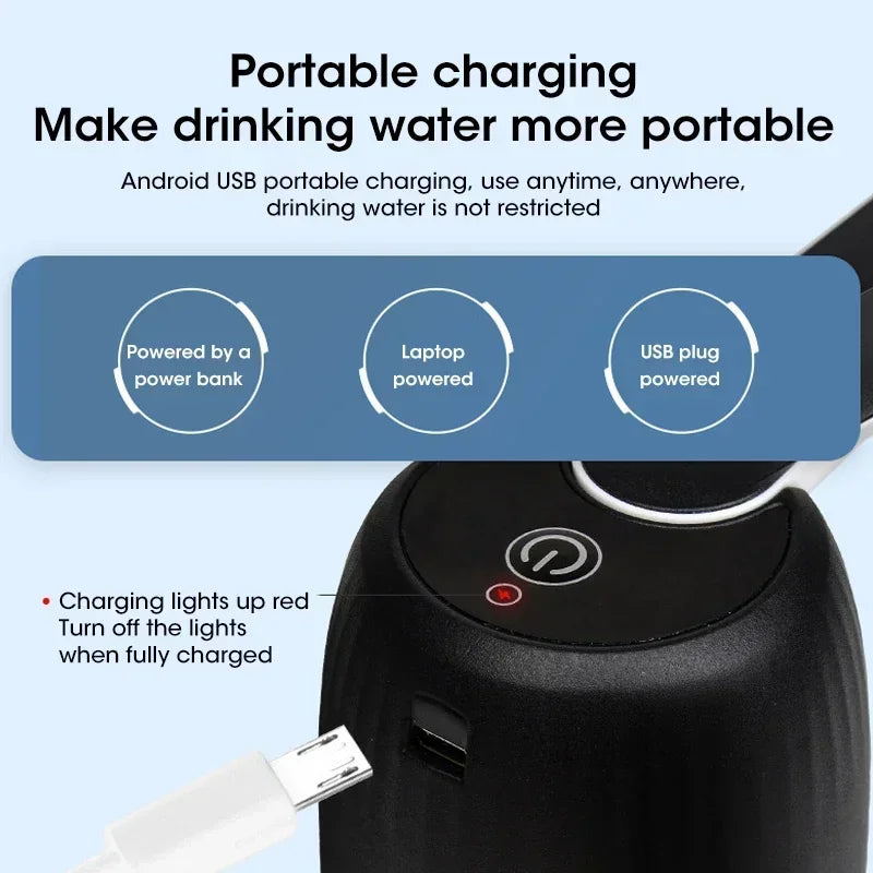 Water Dispenser Bottle Pump, Electric Water Pump Automatic Switch Water Dispenser Portable USB Charging DrinkingWaterDispenser Peaceful Pleasures Health and Wellness