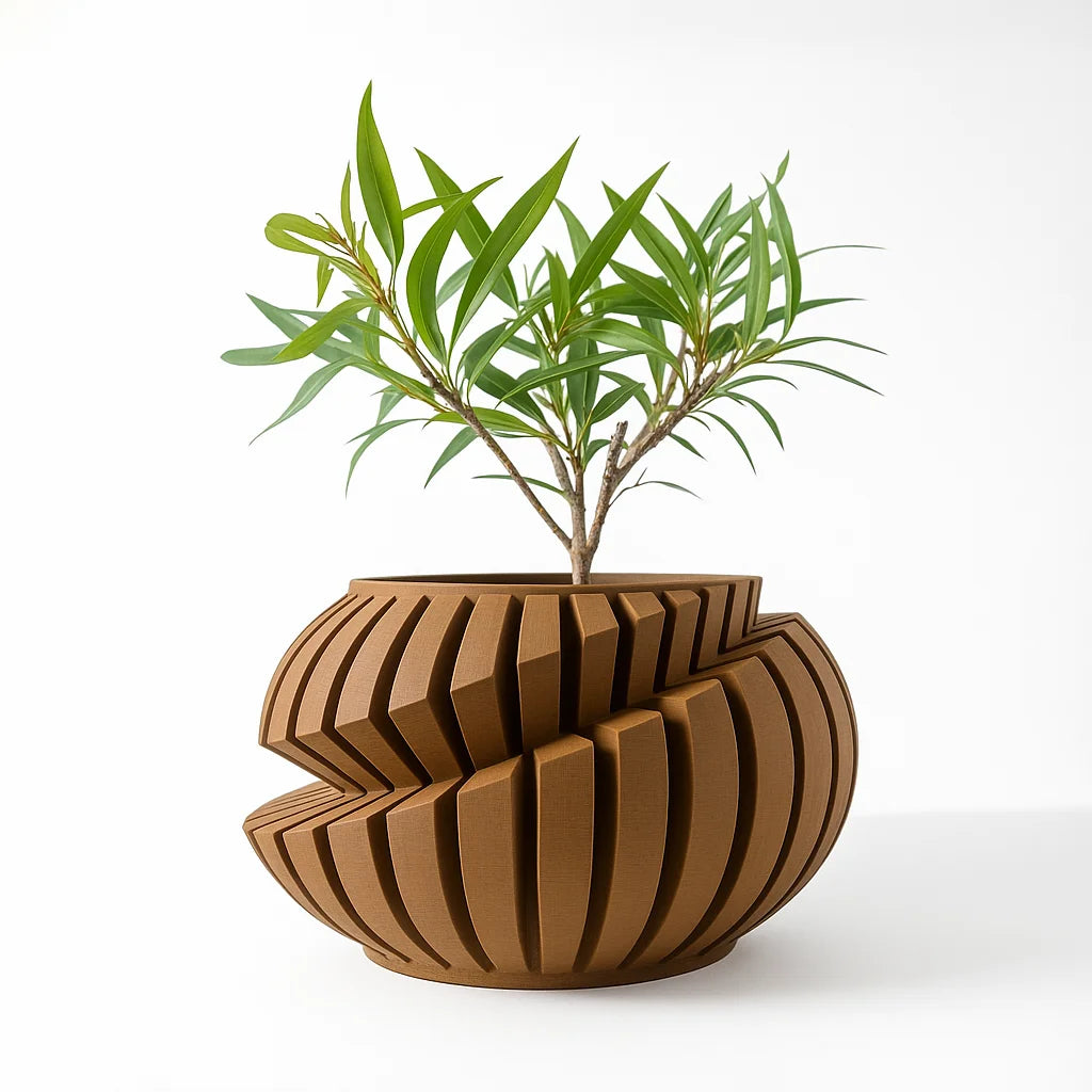 3D Printed Geometric Flower Pot | Eco-Friendly PLA Planter