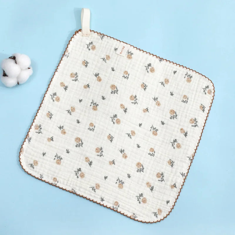 Baby Muslin Washcloths – Soft Cotton Square Facecloths & Bibs