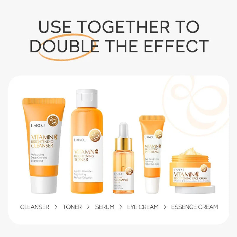 LAIKOU Vitamin C Face Cream Set 5pc – Brighten & Moisturize