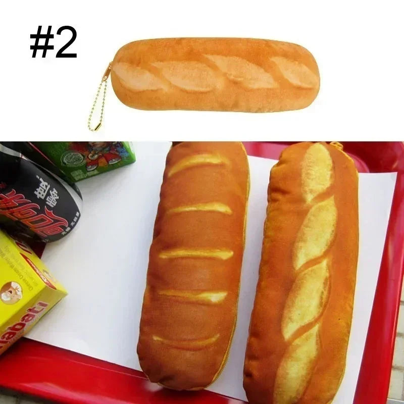 Creative Stationery Box Bread Shaped Pencil Case Large Capacity Fun
