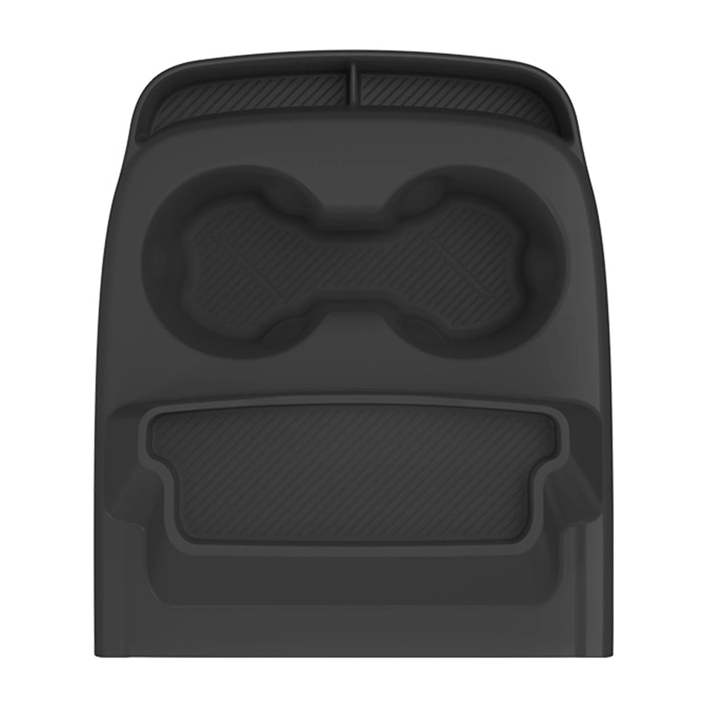 For Tesla Model Y Standard 2025 Center Console Silicone Cup Holder Kit Anti-Scratch Storage Box Car Interior Accessories Peaceful Pleasures Health and Wellness Black