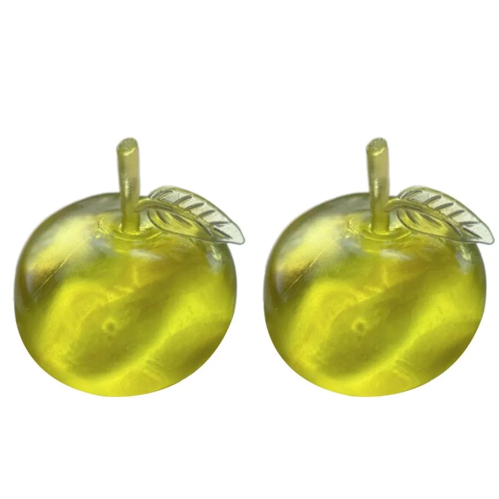 Super Soft Green Apple Pinch Non-toxic Diy Children Gifts Creative Hand-made Ball Squashable Stress-Relieving Decompression Toys Peaceful Pleasures Health and Wellness 2pcs