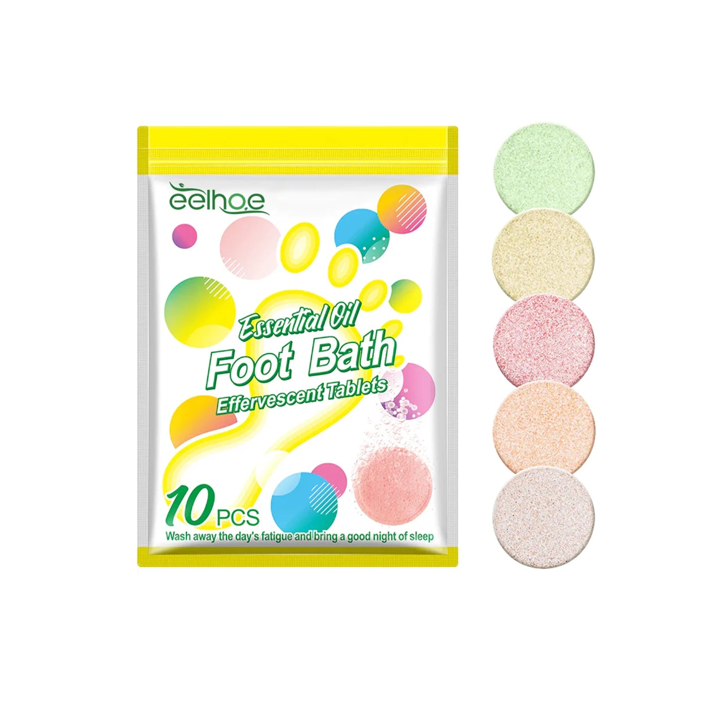 10-Pack Herbal Fizzy Foot Soak Tablets | Spa Foot Bath