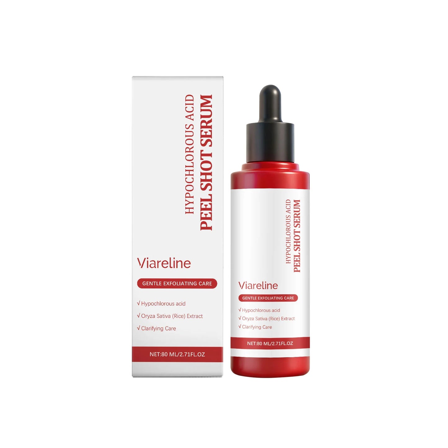 Rice Exfoliating Serum Moisturizing Brightening Cleansing Pores Dead Skin Remover Oil Control Smoothing Facial Peeling Essence Peaceful Pleasures Health and Wellness 80ml boxed