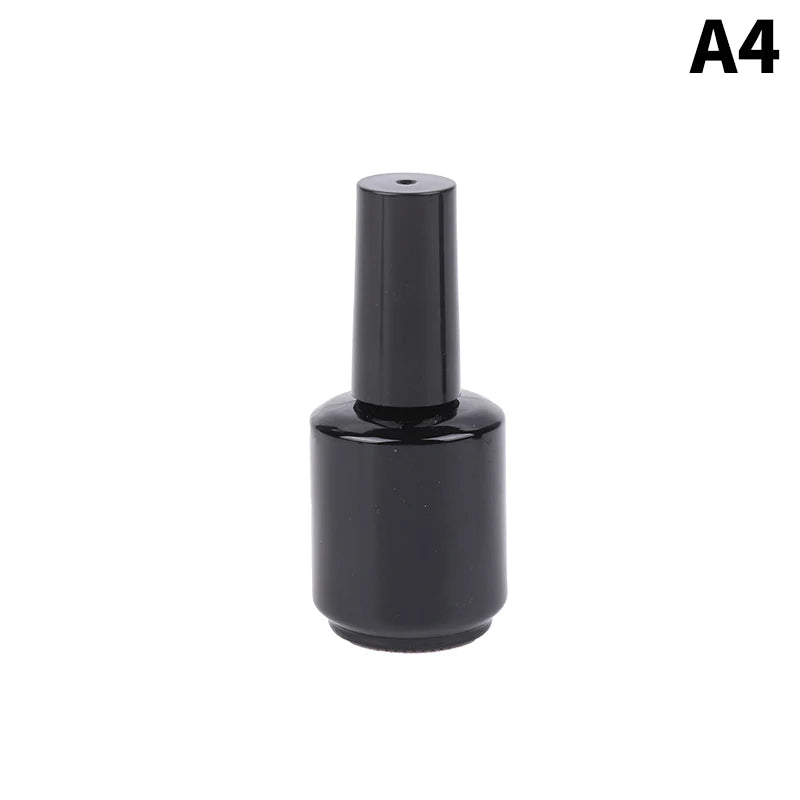 15ml Empty Glass Nail Polish Bottle with Lid & Brush