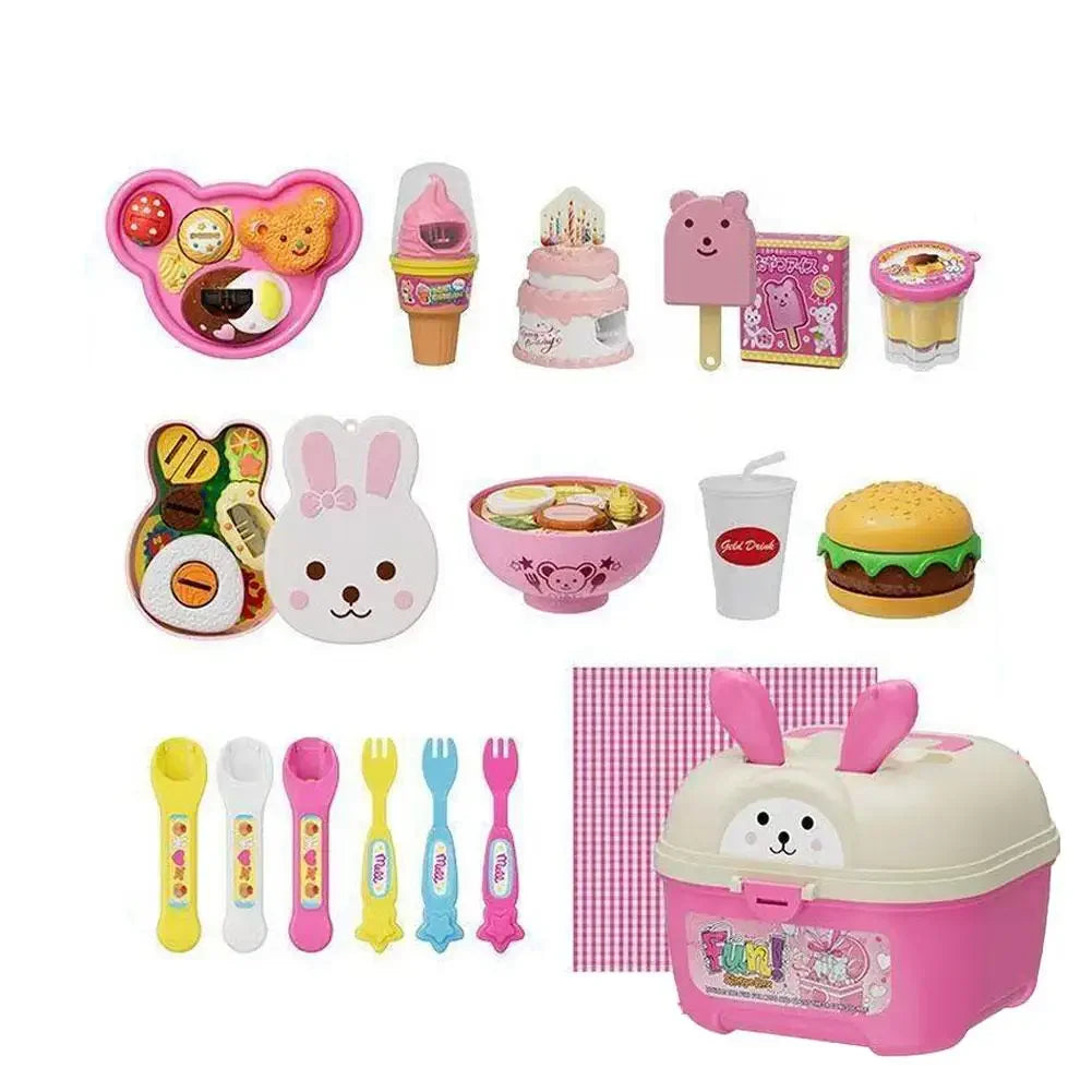 Rabbit Bento Food Feeding Toy Pudding Toys Early Education Playing