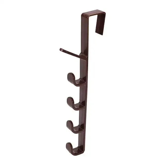 5-Hook Behind the Door Coat Hanger Rack | No-Drill Storage