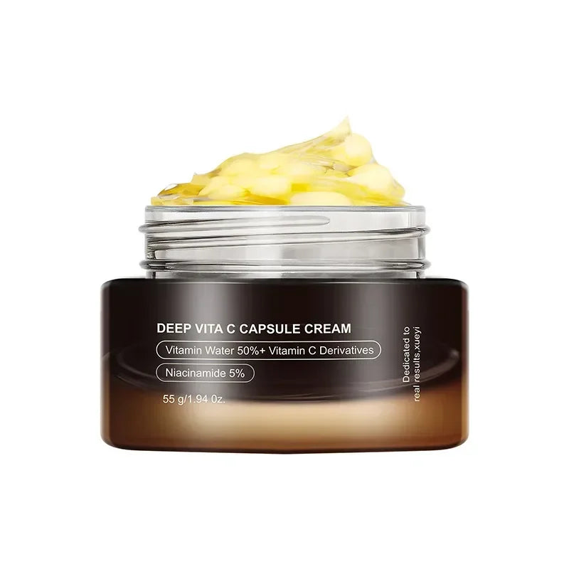 Pink Niacinamide & Vita C Capsule Cream Niacinamide Reduces Dullness Firms Skin Moisturizes Evens Skin Tone Nourishes Face Cream Peaceful Pleasures Health and Wellness B-Capsule Cream 55g