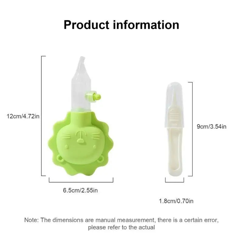 Silicone Baby Nasal Aspirator with Storage Box & Tweezers
