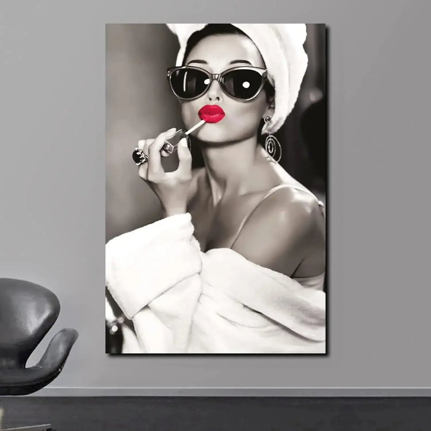 Scandinavian Classic Vintage Wall Art Audrey Hepburn Breakfast at Tiffanys HD Canvas Poster Print Home Bedroom Living Room Decor Peaceful Pleasures Health and Wellness Style-06 40x60cm Unframed