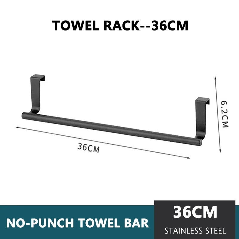Over Door Towel Rack – Stainless Steel Hanging Bar Organizer