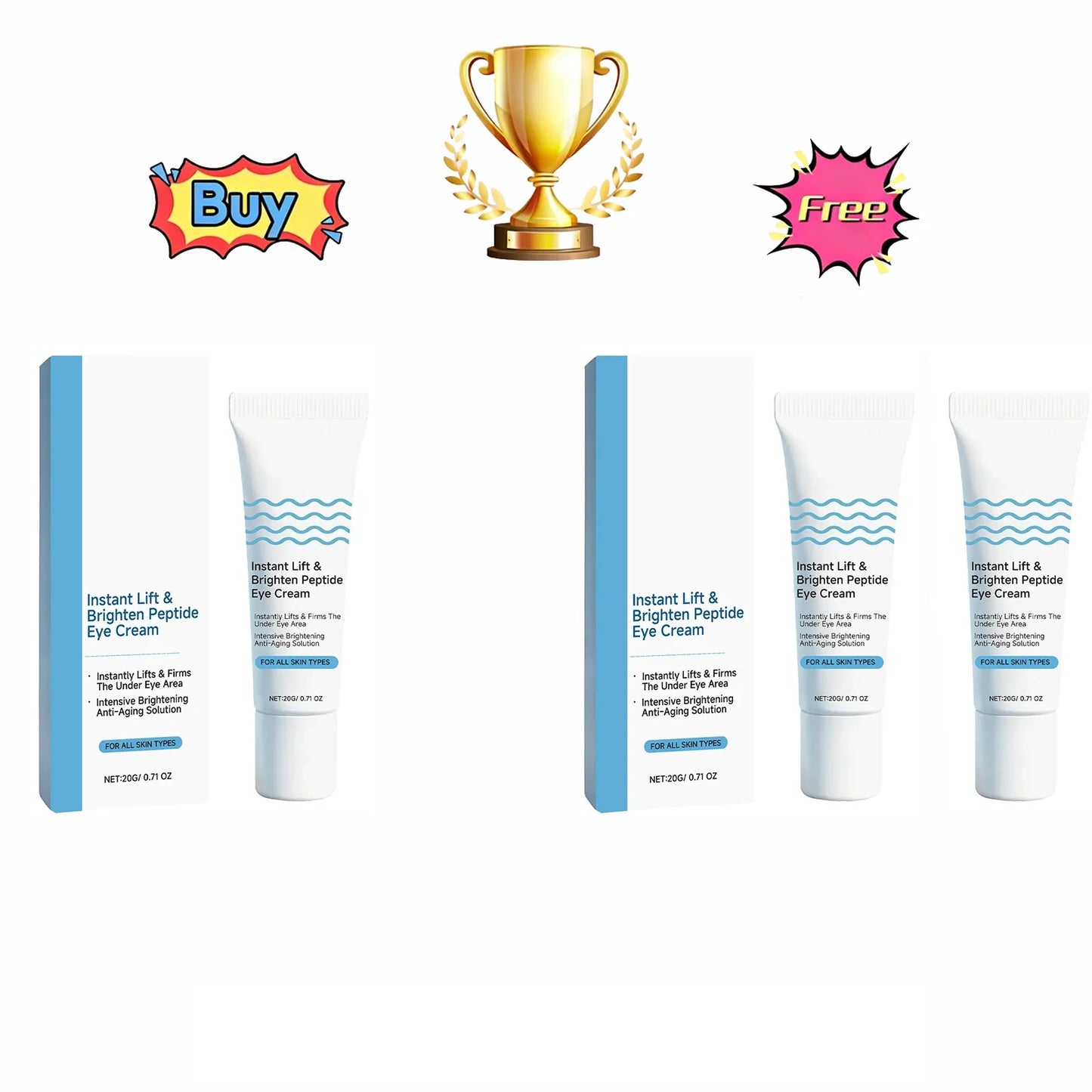 Peptide Eye Cream – Hydrating, Firming & Brightening | 20g