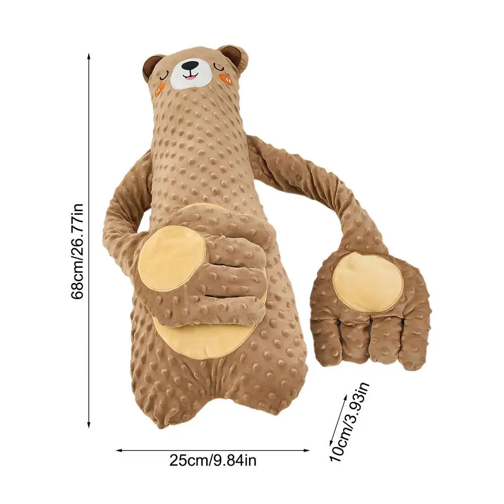 Patting Soother Pillow for Kids, Soft Hugging Electric Plush Toy with Remote Gentle Vibration Calmings Sleep Aid for Bed Crib Peaceful Pleasures Health and Wellness bear
