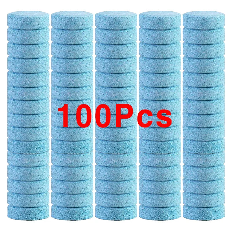 100pc Windshield Washer Fluid Effervescent Tablets Concentrated