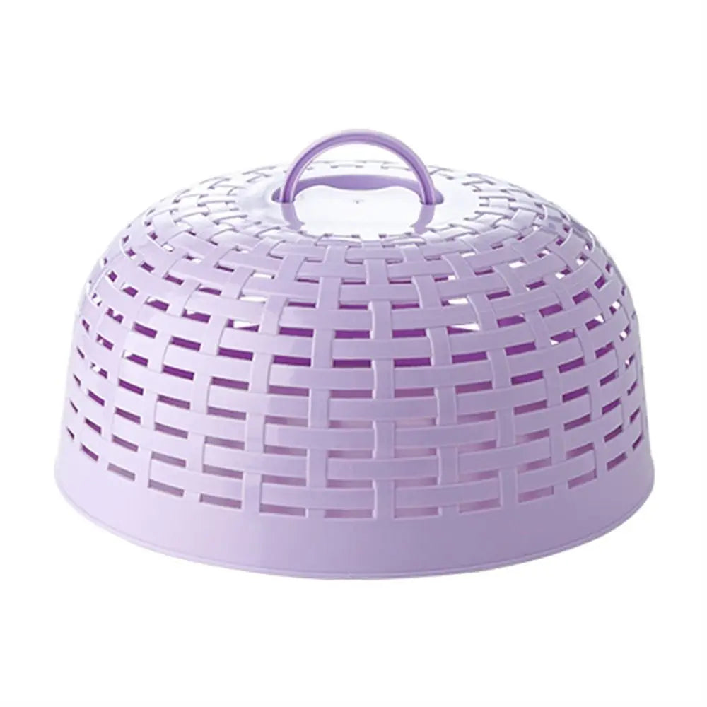 Anti Mosquito Fly Food Cover Durable Dustproof Kitchen Accessories Mesh Cage Plastic Round Vegetable Cover Home Kitchen Peaceful Pleasures Health and Wellness purple