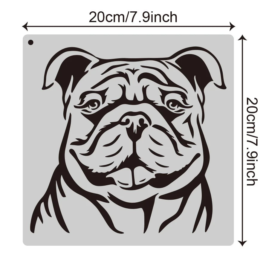 9 Dog Head Outline Drawing Painting Stencils Templates DIY Sketching