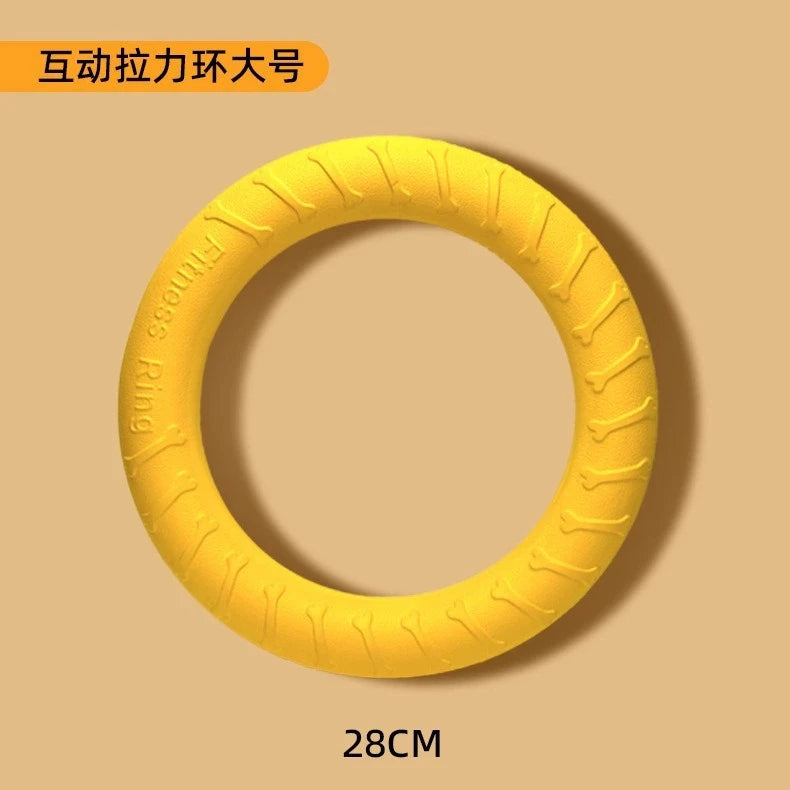 EVA Dog Toys 4-Pack – Flying Disc, Ball & Tug Rope Interactive Dog Toy Set Peaceful Pleasures Health and Wellness Ring Big