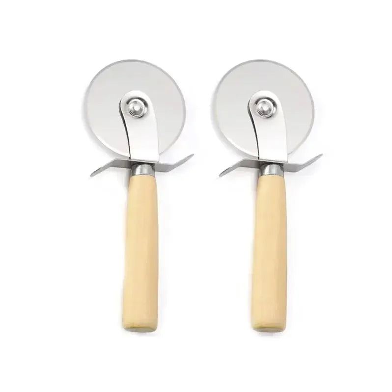 Oven Pizza Accessories Cutting Wheel Baking Supplies Stainless Steel Pizza Cutter Pastry and Pastry Accessories Slicer Shovel Peaceful Pleasures Health and Wellness 2pcs pizza cutter