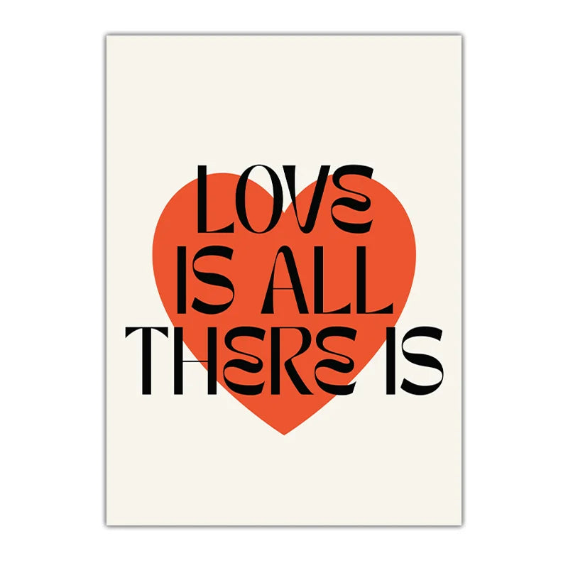 Nordic Minimalist Love Quote Canvas Wall Art | Unframed Print Canvas Wall Art Peaceful Pleasures Health and Wellness 01 15x20cm No Frame China Mainland